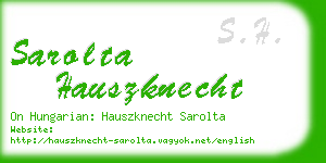 sarolta hauszknecht business card